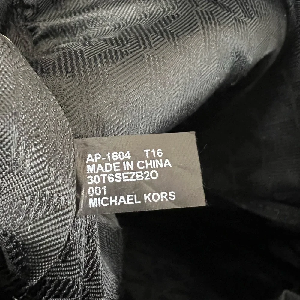 Michael Kors Black Leather Medium Backpack - Picture 9 of 11